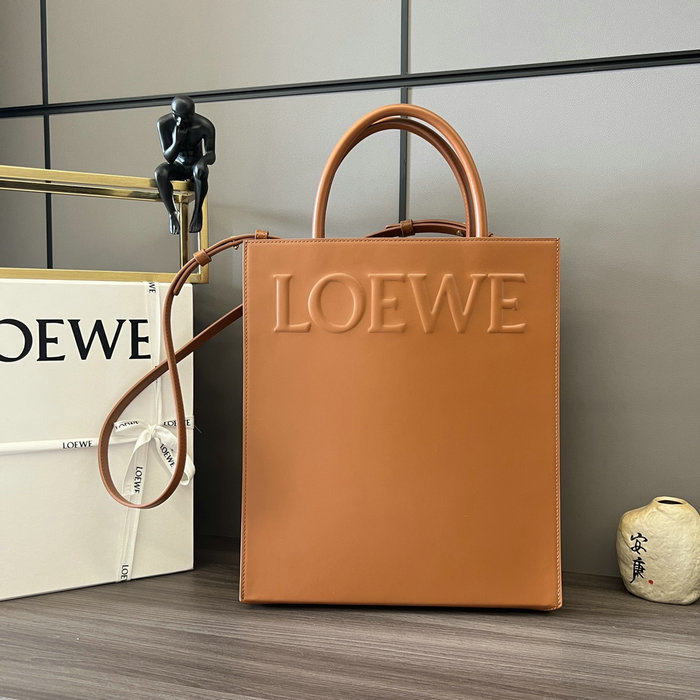 Loewe Standard A4 Leather Tote Brown L652303