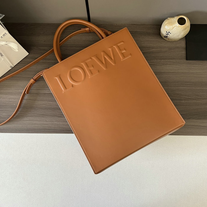 Loewe Standard A4 Leather Tote Brown L652303