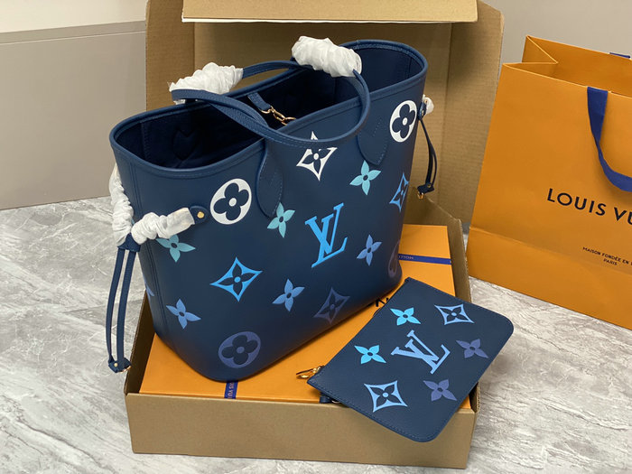 Louis Vuitton Neverfull MM Blue M46514