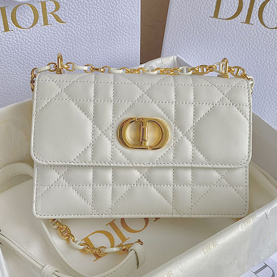 Miss Dior Caro Mini Bag White D6553