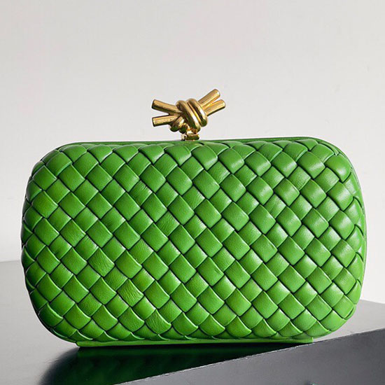 Bottega Veneta Classic Knot Clutch Green B717622