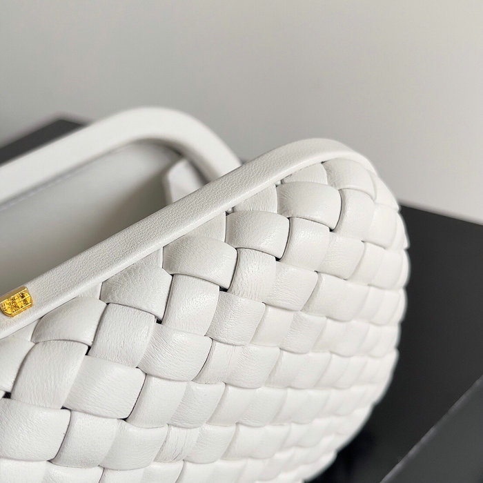 Bottega Veneta Classic Knot Clutch White B717622