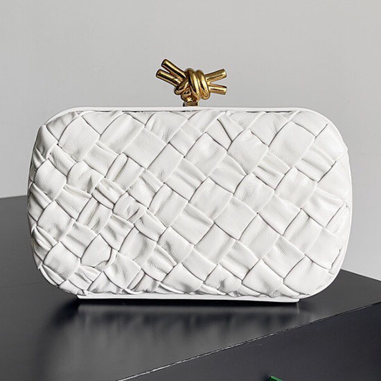 Bottega Veneta Knot Clutch White B717622