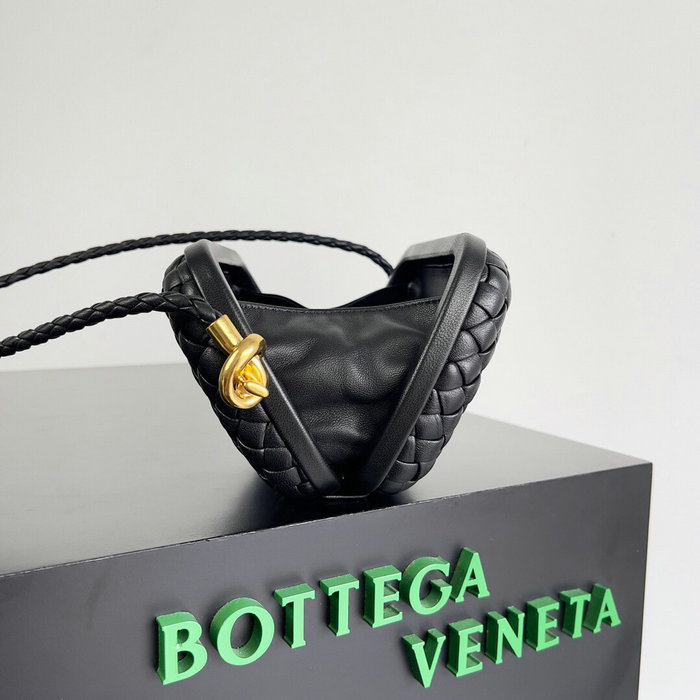 Bottega Veneta Knot Minaudiere Shoulder Bag Black B717623