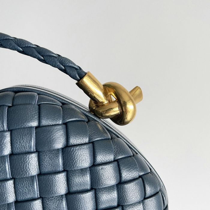 Bottega Veneta Knot Minaudiere Shoulder Bag Blue B717623