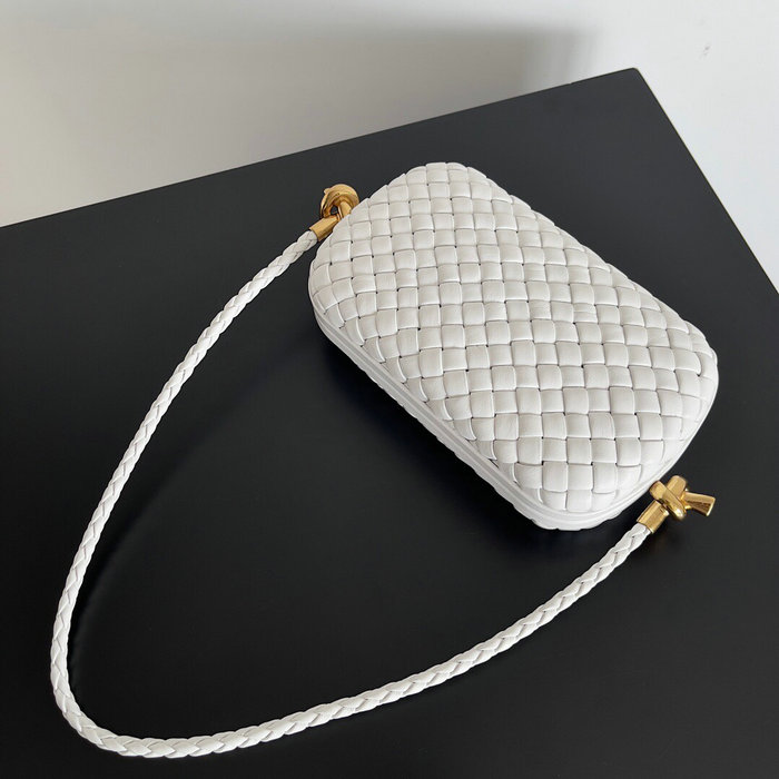 Bottega Veneta Knot Minaudiere Shoulder Bag White B717623