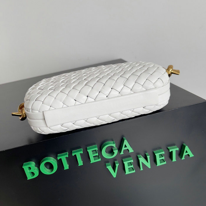 Bottega Veneta Knot Minaudiere Shoulder Bag White B717623