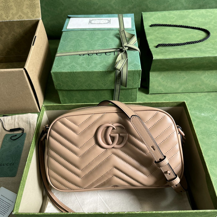 Gucci GG Marmont Small Matelasse Shoulder Bag Beige 447632