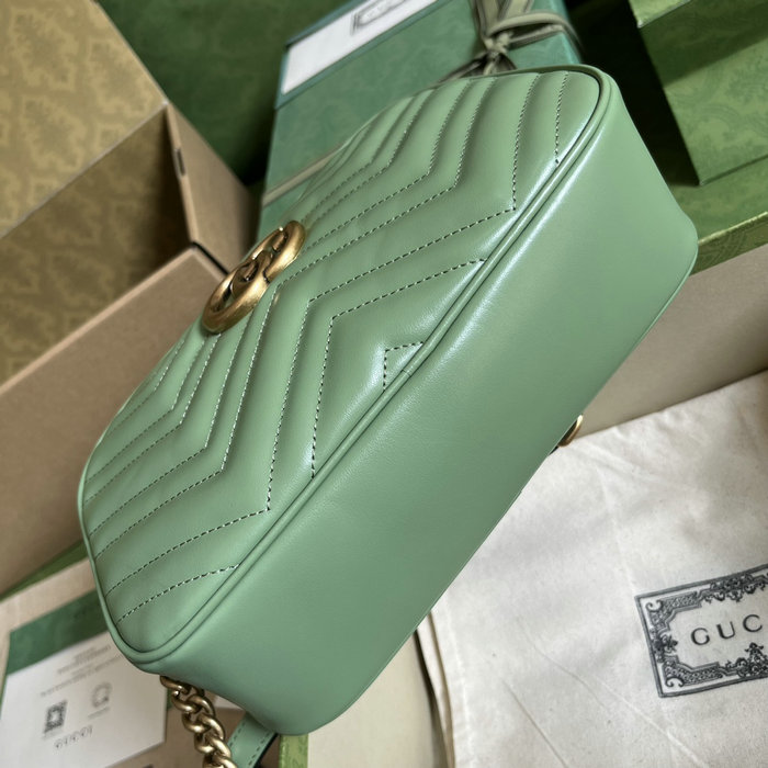 Gucci GG Marmont Small Matelasse Shoulder Bag Green 447632