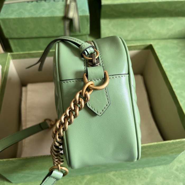 Gucci GG Marmont Small Matelasse Shoulder Bag Green 447632