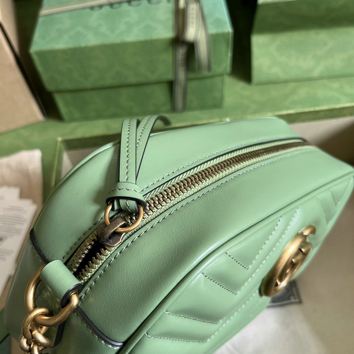 Gucci GG Marmont Small Matelasse Shoulder Bag Green 447632