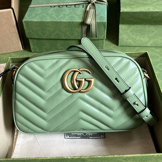 Gucci GG Marmont Small Matelasse Shoulder Bag Green 447632