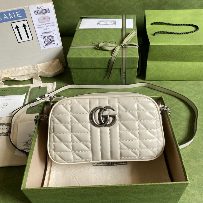 Gucci GG Marmont Small Shoulder Bag White 447632