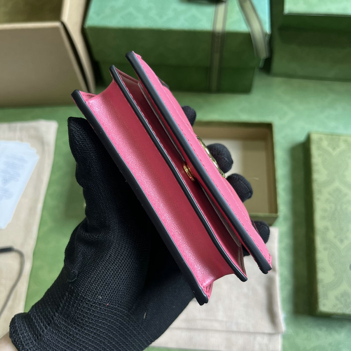 Gucci leather wallet pink 723786