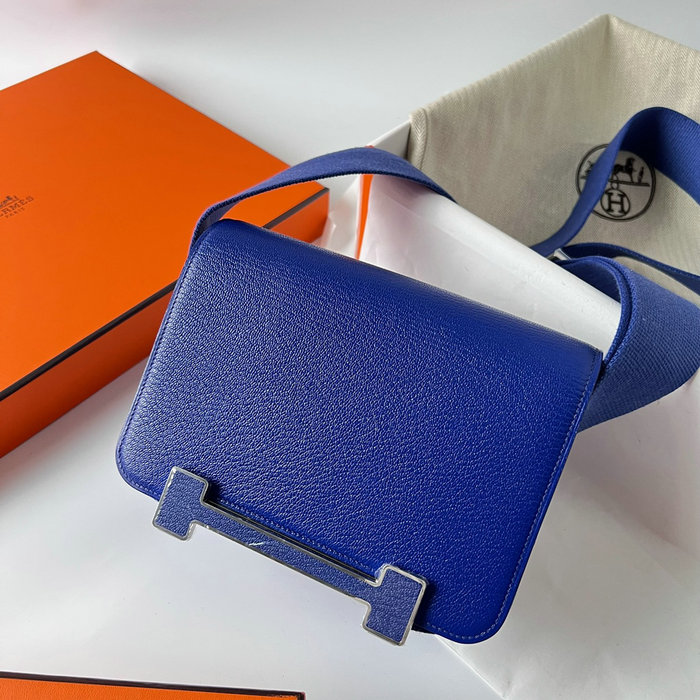 Hermes Geta Chevre Bag Blue Electric HG06211