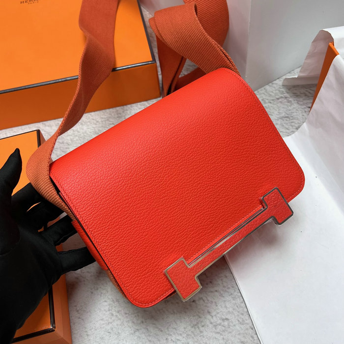 Hermes Geta Chevre Bag Orange HG06211