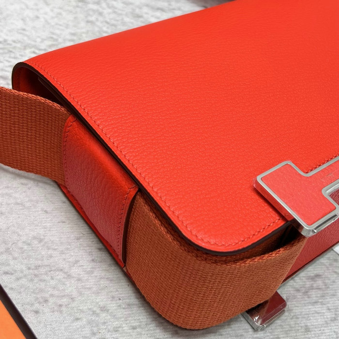 Hermes Geta Chevre Bag Orange HG06211