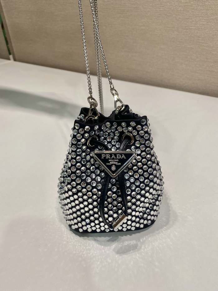 Prada Embellished satin mini-pouch 1NR016