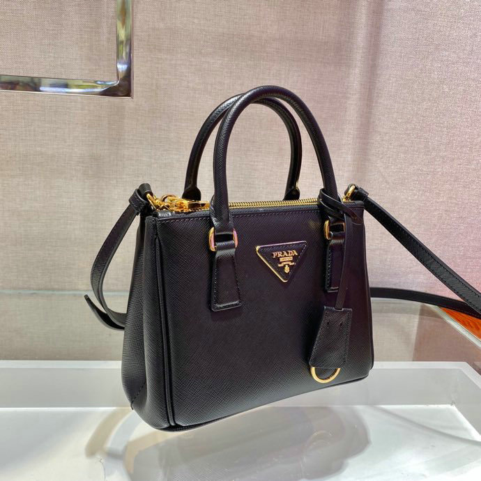 Prada Galleria Saffiano leather mini-bag Black 1BA906