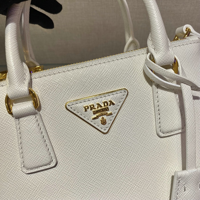 Prada Galleria Saffiano leather mini-bag White 1BA906