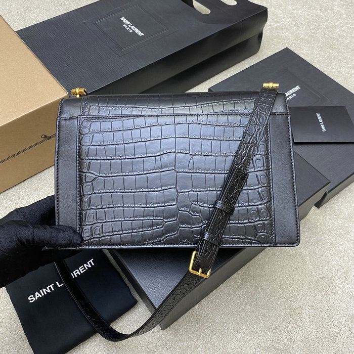 Saint Laurent Embossed Crocodile Gaby Satchel 668863