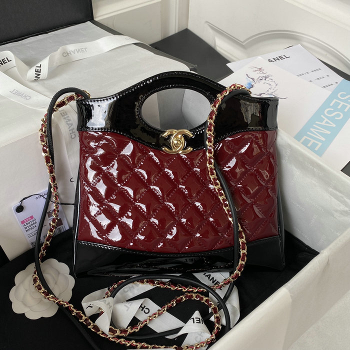 Chanel 31 Mini Shopping Bag Burgundy AS4133