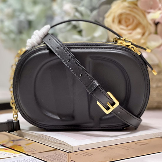 Dior CD Signature Oval Camera Bag Black S2201