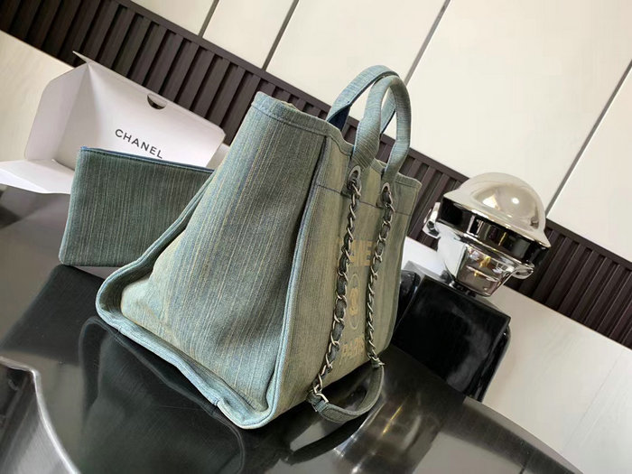 Large Chanel Denim Shopping Bag AS06282