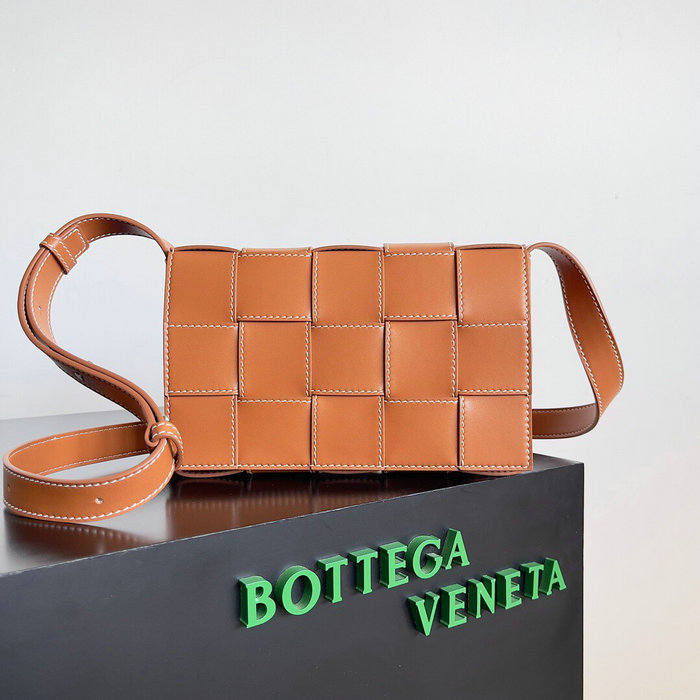 Bottega Veneta Calfskin Cassette Brown B758105