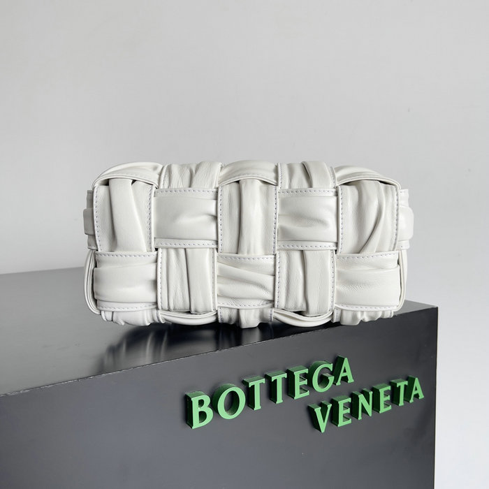 Bottega Veneta Calfskin Hobo Bag White B736233