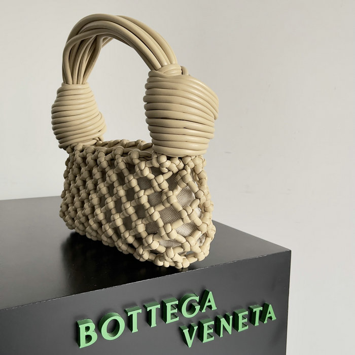 Bottega Veneta Double Knot Top Handle Bag Beige B717151