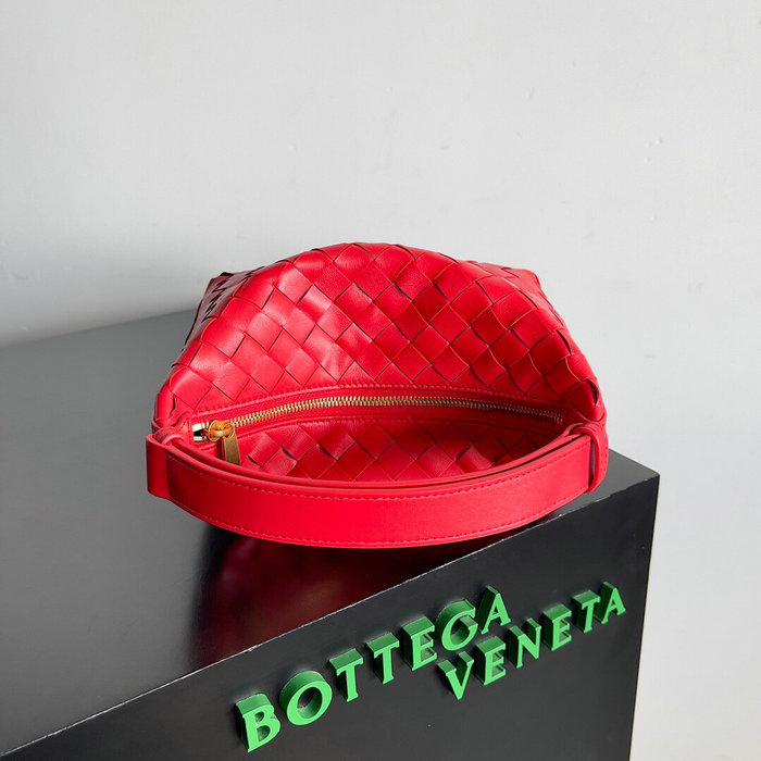 Bottega Veneta Intreccio Leather Toiletry Bag Red B754443