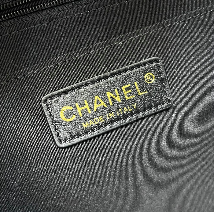 Chanel Aged Calfskin Flap Bag Black AS4031