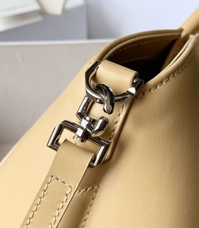 Givenchy Mini Antigona Lock Leather Satchel Beige G199115