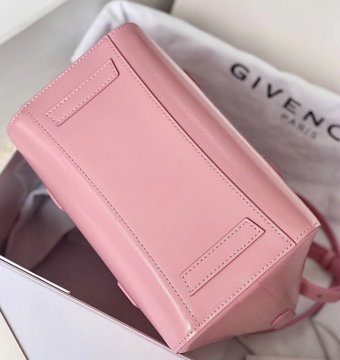 Givenchy Mini Antigona Lock Leather Satchel Pink G199115