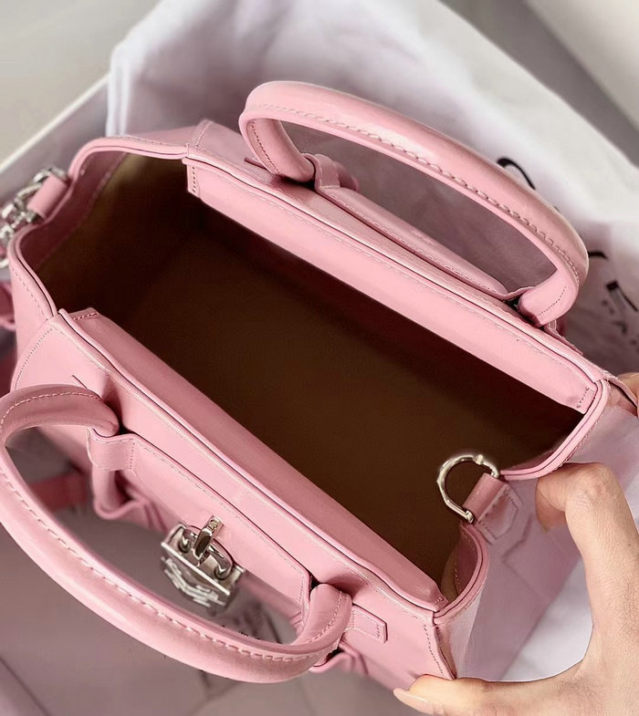 Givenchy Mini Antigona Lock Leather Satchel Pink G199115