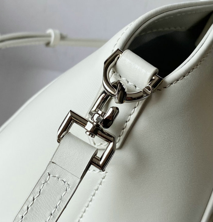 Givenchy Mini Antigona Lock Leather Satchel White G199115