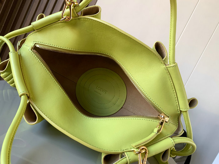 LOEWE Paseo Small Leather Tote Bag Green LT9022