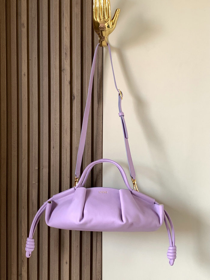 LOEWE Paseo Small Leather Tote Bag Purple LT9022