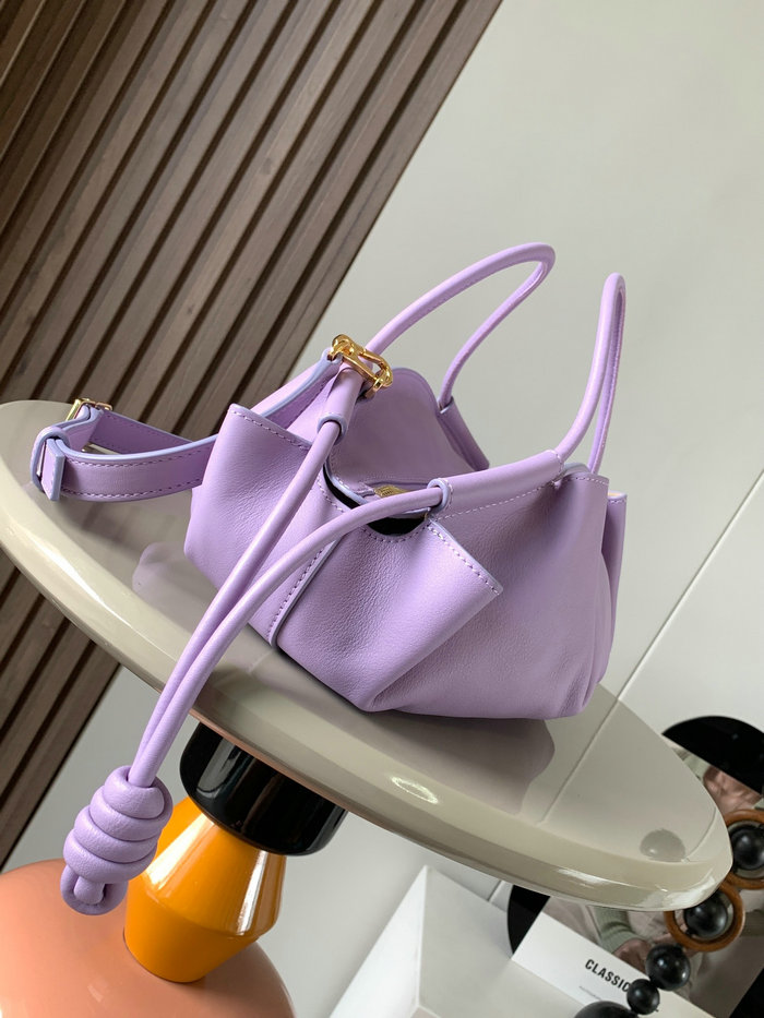 LOEWE Paseo Small Leather Tote Bag Purple LT9022