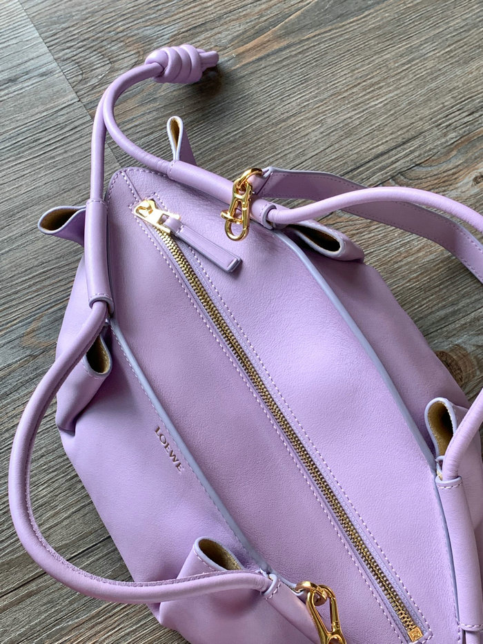 LOEWE Paseo Small Leather Tote Bag Purple LT9022