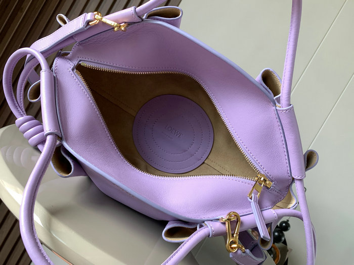 LOEWE Paseo Small Leather Tote Bag Purple LT9022