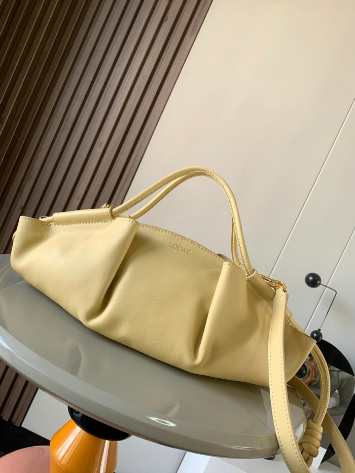 LOEWE Paseo Small Leather Tote Bag Yellow LT9022