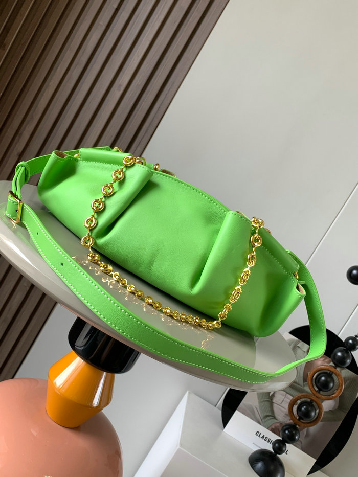 Loewe Paseo Small Leather Chain Shoulder Bag Green L9022