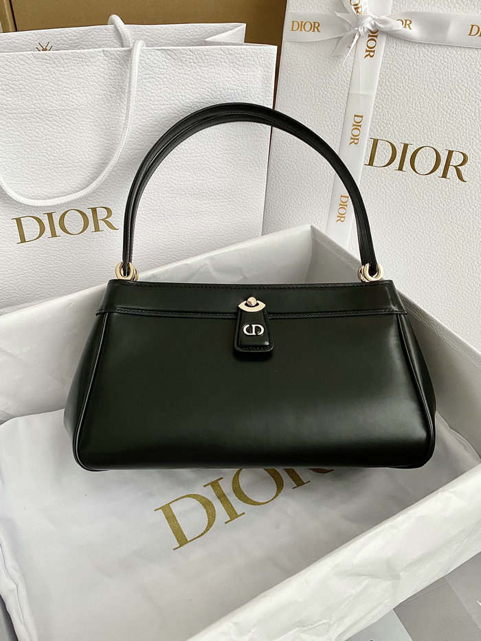 Medium Dior Leather Key Bag Black DM6098