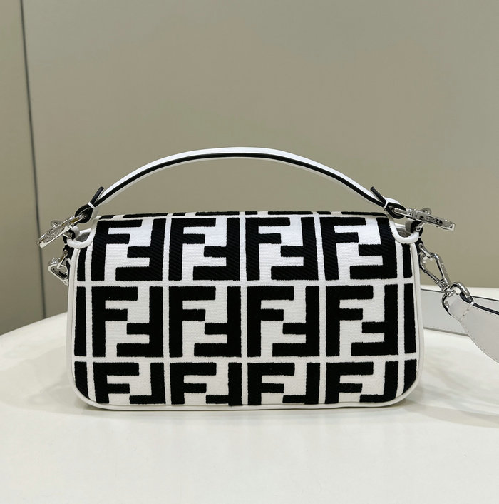 Fendi Baguette canvas bag with FF embroidery F0159