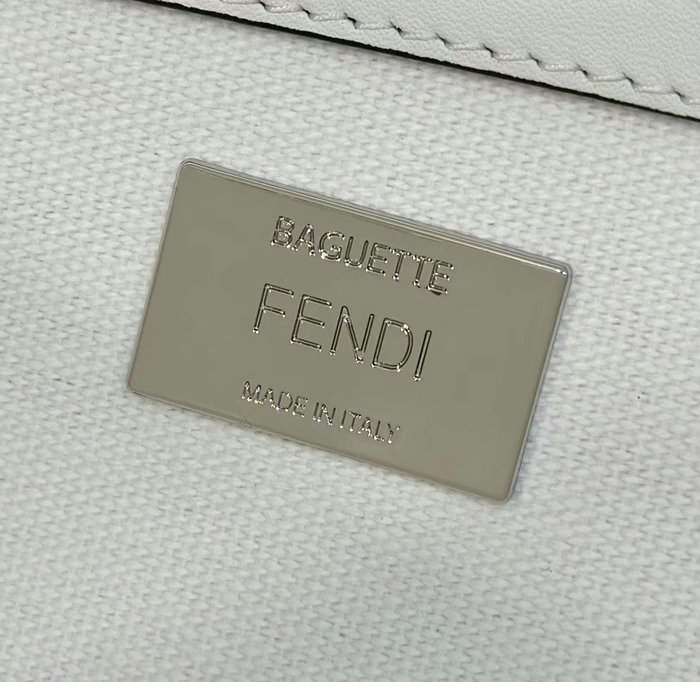 Fendi Baguette canvas bag with FF embroidery F0159