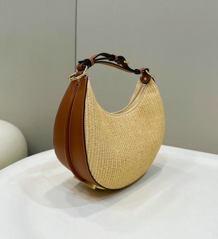 Fendi Fendigraphy Small Raffia Bag Beige F80145