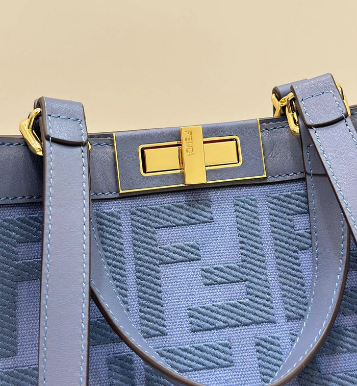 Fendi Medium Canvas X-Tote Blue F8625A