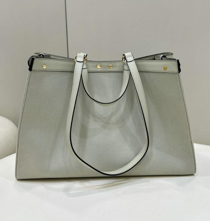 Fendi Medium Canvas X-Tote Green F8625A